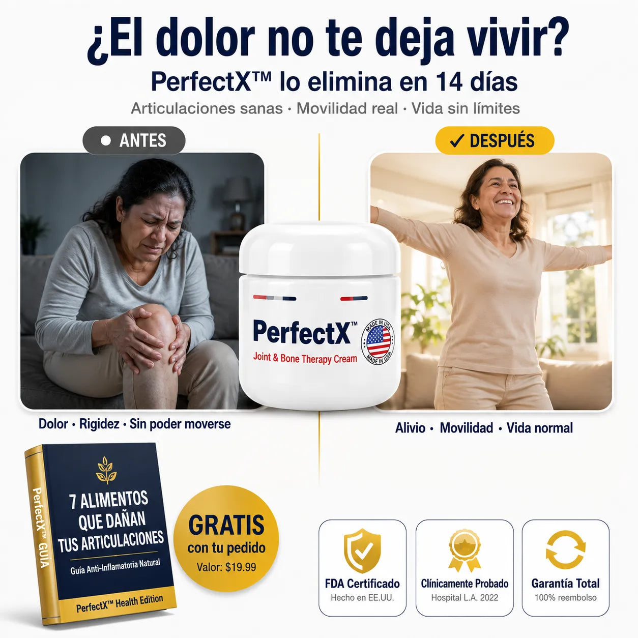 PerfectX™ - Elimina el Dolor Articular y Recupera tu Movilidad (PAGA 1 LLEVA 2)