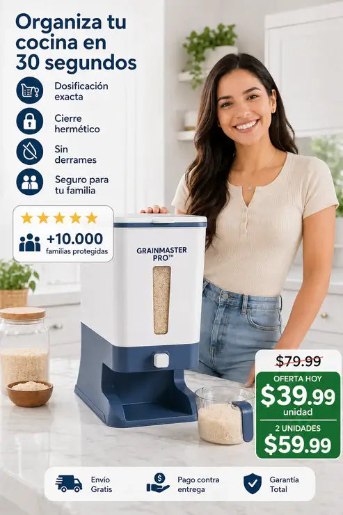 GRAINMASTER PRO™ - Organiza tu despensa y sirve tus granos en segundos (24 LBS)