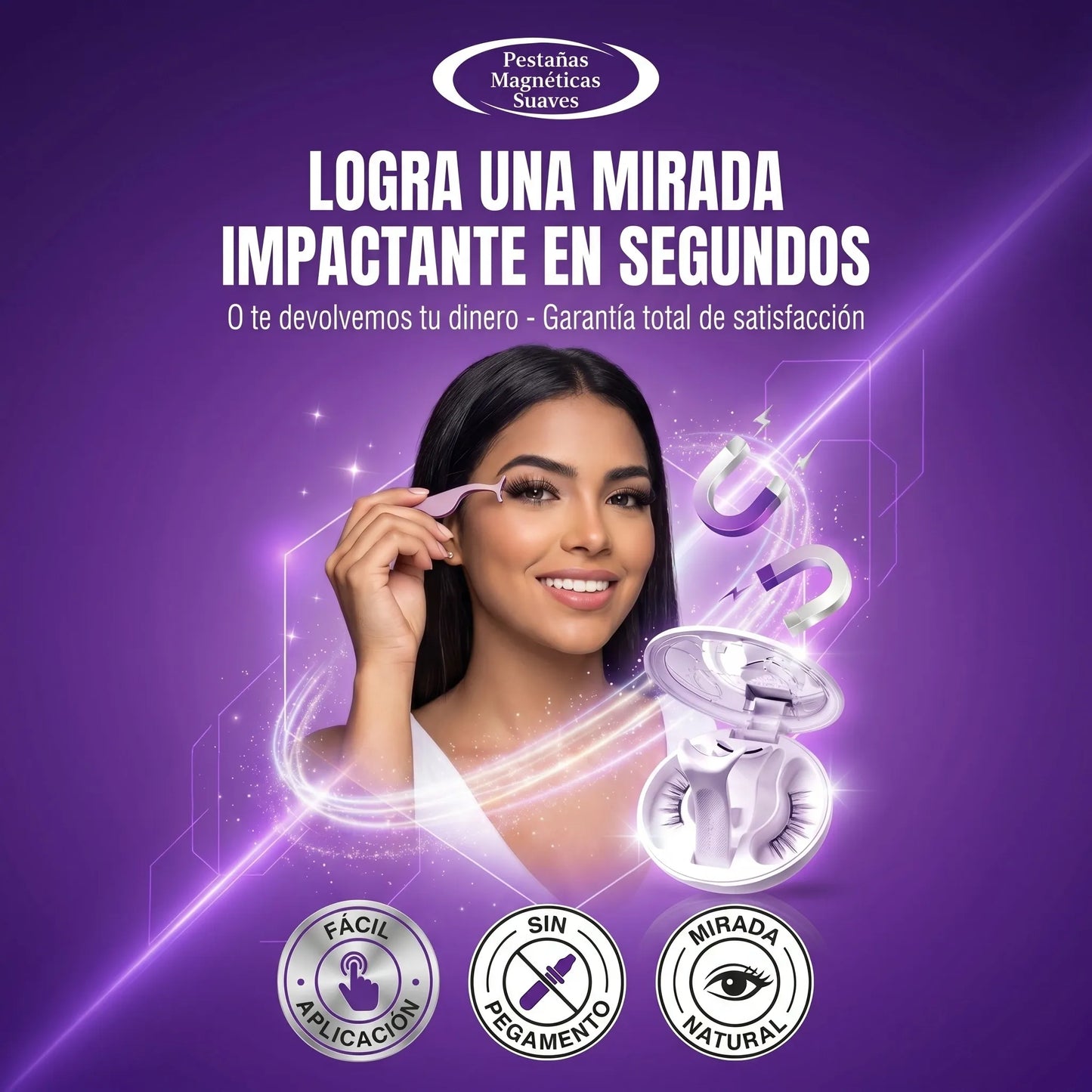 MAGNELASH PRO™ - Mirada Espectacular en Segundos - Sin Pegamento, Sin Complicaciones