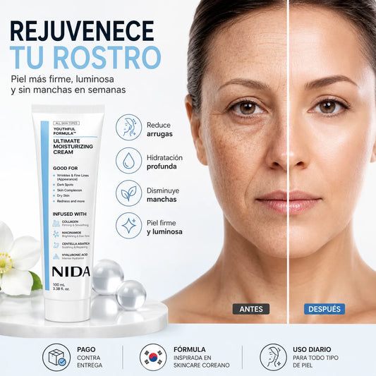 NIDA GlowFix™ - Rejuvenece tu rostro y recupera una piel más firme y luminosa en semanas